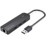 Vention Docking USB 2.0 CHPBB con 3xUSB, 1xMicro USB PD y 1xRJ45 Negro
